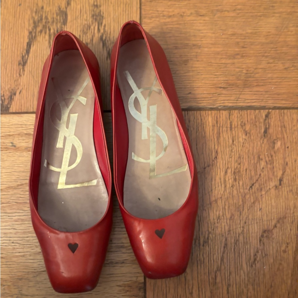 Yves Saint Laurent YSL heart ballet flat 37